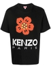 t-shirt boke flower uomo nera in cotone