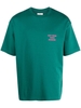 t-shirt slogan uomo verde in cotone