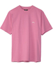 t-shirt stock logo unisex rosa in cotone