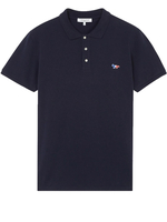 tricolor fox patch classic polo navy in cotone