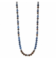 Collana Gerba agata blu e bronzite C02