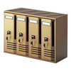 Alubox cassetta posta condominiale alubox 20c4 br cubo 4 cassette bronzo Arredo e complementi Ufficio cancelleria