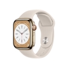 Apple Series 8 GPS + Cellular 41mm Gold Stainless Steel Case with Starlight Sport Band - Regular Smartwatch Telefonia