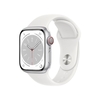 Apple Series 8 GPS + Cellular 41mm Silver Aluminium Case with White Sport Band - Regular Smartwatch Telefonia