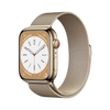 Apple series 8 gps + cellular 45mm gold stainless steel case with gold milanese loop m Series 8 GPS + Cellular 45mm Gold Stainless Steel Case with Gold Milanese Loop Smartwatch Telefonia