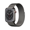 Apple Series 8 GPS + Cellular 45mm Graphite Stainless Steel Case with Graphite Milanese Loop Smartwatch Telefonia