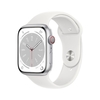 Apple Series 8 GPS + Cellular 45mm Silver Aluminium Case with White Sport Band - Regular Smartwatch Telefonia