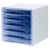 Arda olivia cassettiera 6 cassetti azz tr trasparente OLIVIA Accessori scrivania e ambiente Ufficio cancelleria