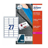 Avery badge adesivi in seta acetata 63, 5 x 29, 6 mm Badge adesivi in seta acetata 63, 5 x 29, 6 mm Segnaletica e targhe ufficio Ufficio cancelleria
