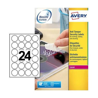Avery etichette anti manomissione - Ø 40 mm Materiale di consumo Informatica