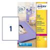 Avery etichette bianche lucide da 209x295 singolo x laser color 40f L7767-40 Materiale di consumo Informatica
