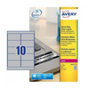 Avery etichette in poliestere argento 20f cd/dvd afterburner laser L6012-20 Materiale di consumo Informatica