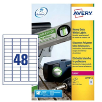 Avery etichette in poliestere bianco Materiale di consumo Informatica