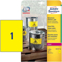 Avery etichette in poliestere giallo Materiale di consumo Informatica