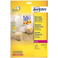 Avery l7263y-25 cf350etichette fluo rimov 99 1x38 1 etichette trasp x laser b/n da 25f Materiale di consumo Informatica