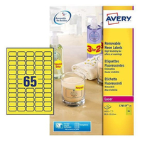 Avery l7651y-25 etichette rimovibili fluorescenti L7651Y-25 Materiale di consumo Informatica