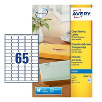 Avery mini etichette - trasparenti Materiale di consumo Informatica