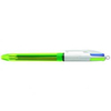 Bic cf12penna 4 colour fluo p nero Scrittura e correzione Ufficio cancelleria
