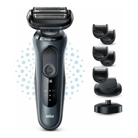 Braun rasoio barba braun 61 n4500cs serie 6 sensoflex grigio e nero Piccoli elettrodomestici persona Elettrodomestici