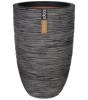 Capi vaso nature rib elegante basso 46x58 cm antracite kofz783 Arredo giardino Brico giardino animali