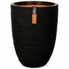 Capi vaso nature rib elegante basso 46x58 cm nero kblr783 Arredo giardino Brico giardino animali