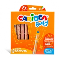 Carioca baby 1+ 3 in 1 (conf. da 2 pz.) pastelli a cera carioca 42818 teddy bear baby 1+ Ufficio scuola cartoleria Ufficio cancelleria