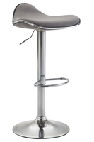 Clp sgabello da bar shanghai tessuto - cromo grigio chiaro Arredamento casa cucina Casa & cucina