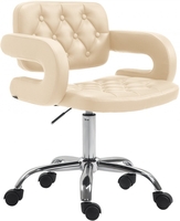 Clp sgabello da lavoro dublin similpelle crema Arredo e complementi Ufficio cancelleria