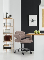 Clp sgabello da lavoro dublin tessuto grigio talpa Arredo e complementi Ufficio cancelleria