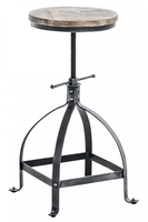 Clp sgabello raja,  legno argento antico