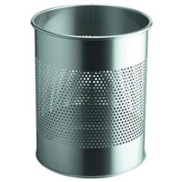 Durable 3310 cestino 15lt argento met. cestini gettacarte 3310 Accessori scrivania e ambiente Ufficio cancelleria