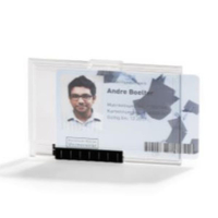 Durable portabadge pushbox mono cf10 mono. da tavolo PORTABADGE PUSHBOX MONO Segnaletica e targhe ufficio Ufficio cancelleria