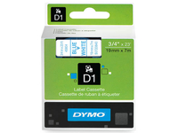 Dymo nastri standard d1 19mmx7m nero/bianco D1-19 Materiale di consumo Informatica