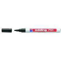Edding 751 cf10marcat perman vernice nero punta tonda 751 Scrittura e correzione Ufficio cancelleria