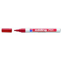Edding 751 cf10marcat perman vernice rosso punta tonda 751 Scrittura e correzione Ufficio cancelleria