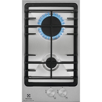 Electrolux piano cottura gas egg3322nvx domino 29 cm 2 fuochi bruciatori fiamma pura grigli Incasso Elettrodomestici