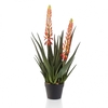 Emerald aloe artificiale con 2 fiori 80 cm in vaso Arredo giardino Brico giardino animali
