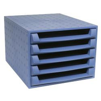 Exacompta cassettiera the box - forever blu THE BOX - FOREVER Accessori scrivania e ambiente Ufficio cancelleria