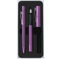 Faber castell set stilo/sfera grip edition glam viola Scrittura e correzione Ufficio cancelleria