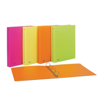 Favorit cf10 racc. neon 4 tondi d30 pp ass raccoglitori anelli NEON Archivio Ufficio cancelleria