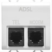 Gewiss gw10410 conn. rj11 doppio con filtro adsl c GW10410