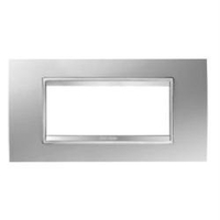 Gewiss placca lux 4p titanio LUX
