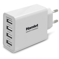 Hamlet alimentatore 4x usb 5v 2.4a Notebook Informatica