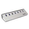 Hamlet hub 7 porte usb 3.0 metallo silver *+ XUSB370MS Networking Informatica
