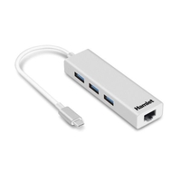 Hamlet hub usb-c 3 porte usb a 3.0 + lan Networking Informatica