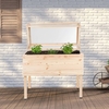 Hi fioriera rialzata con copertura 135 l in legno Arredo giardino Brico giardino animali