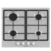 Hisense gm643xf piano a gas 60 cm colore inox 4 zone griglie in ghisa GM643XF Incasso Elettrodomestici