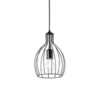 Ideal lux ampolla-2 sp1 nero lampada a sospensione d 205 x h min 570 / max 1140 mm Luci & illuminazione Casa & cucina