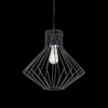 Ideal lux ampolla-4 sp1 nero lampada a sospensione d 395 x h min 620 / max 1430 mm Luci & illuminazione Casa & cucina