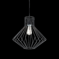 Ideal lux ampolla-4 sp1 nero lampada a sospensione d 395 x h min 620 / max 1430 mm Luci & illuminazione Casa & cucina